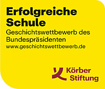 Hier sehen Sie das Logo des Geschichtswettbewerbs des Bundespräsidenten der Körber Stiftung.